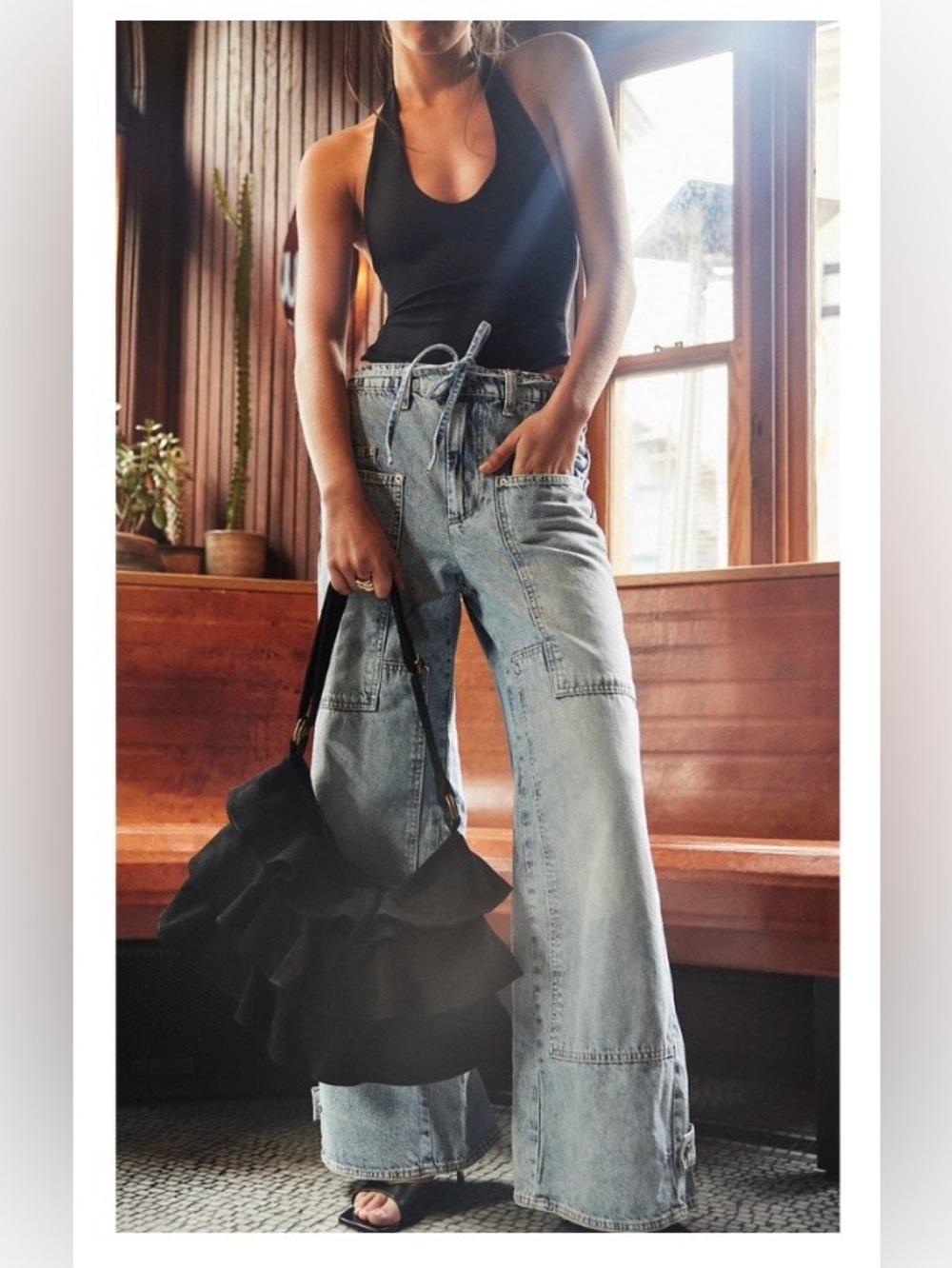 🆕 Women’s Free People We The Free Crvy Outlaw Wide Leg Jeans. NWT Size XL